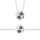 Collier enfant patte de chien en laque et argent pas cher obrillant-bijoux