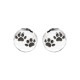 Boucles d'oreilles enfant Patte de chien en argent et laque pas cher obrillant-bijoux