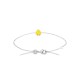 Bracelet enfant Poussin Jaune en laque et argent pas cher obrillant-bijoux