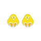 Boucles d'oreilles enfant Poussin jaune en argent pas cher obrillant-bijoux