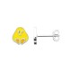 Boucles d'oreilles enfant Poussin jaune en argent pas cher obrillant-bijoux
