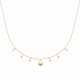 Collier plaqué or pampilles étoiles lune en zirconium blanc pas cher obrillant-bijoux
