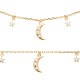 Bracelet plaqué or pampilles étoiles lune en zirconium blanc pas cher obrillant-bijoux