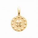 Pendentif trèfle à quatre feuilles pastille en Plaqué Or