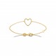 Bracelet coeur plaqué or pas cher obrillant-bijoux
