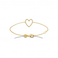 Bracelet coeur plaqué or pas cher obrillant-bijoux