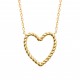 Collier coeur plaqué or pas cher obrillant-bijoux