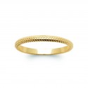 Bague Plaqué or anneau ciselé 2 mm