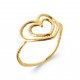 Bague plaqué or double coeur st valentin pas chère Obrillant-BIjoux