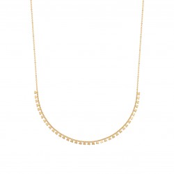 Collier en plaqué or petits coeurs en pampilles pas cher st valentin obrillant-bijoux