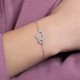 Bracelet coeurs entrelacés argent pavé zirconium pas cher St valentin obrillant-bijoux