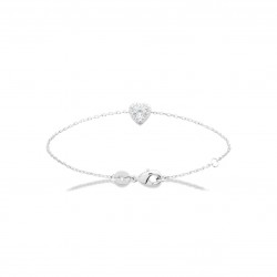 Bracelet coeur argent pierre coeur en zirconium pas cher obrillant-bijoux