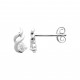 Boucles d'oreilles puces en argent 925/000 rhodié pierre en zirconium blanc obrillant-bijoux