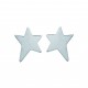 Boucles d'oreilles puces en argent 925/000 rhodié étoile ciselée obrillant-bijoux