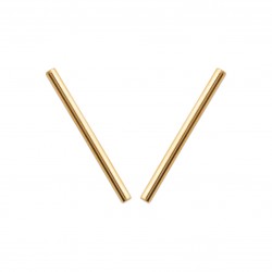 Puces d'oreilles en plaqué or fine tige style design obrillant-bijoux