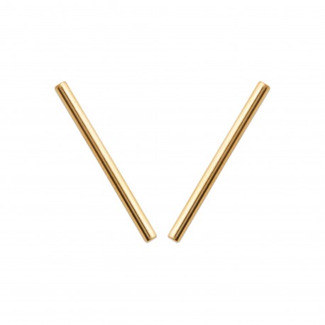 Puces d'oreilles en plaqué or fine tige style design obrillant-bijoux