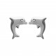 Boucles d'oreilles pour enfants puces en argent 925/000 rhodié petit dauphin obrillant-bijoux